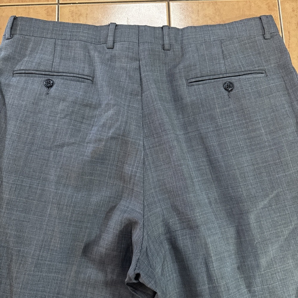 Jack Victor Suit Gray Plaid 44L Pants 38 x 32 Super 110s Wool Pinstripe 2 Piece - Picture 13 of 16